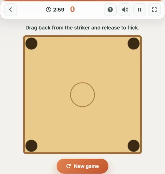 Carrom Disc Game — live gameplay