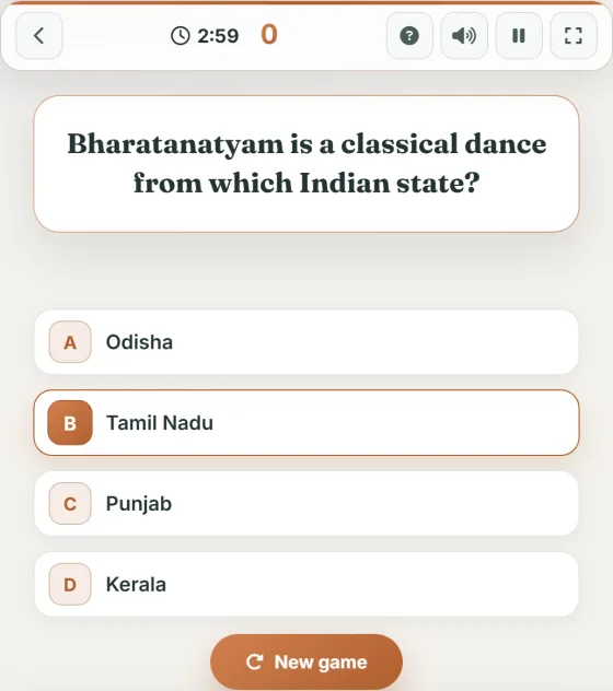 Culture Quiz — live gameplay
