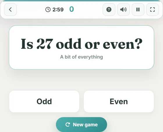 Daily Mixed Brain Test — live gameplay