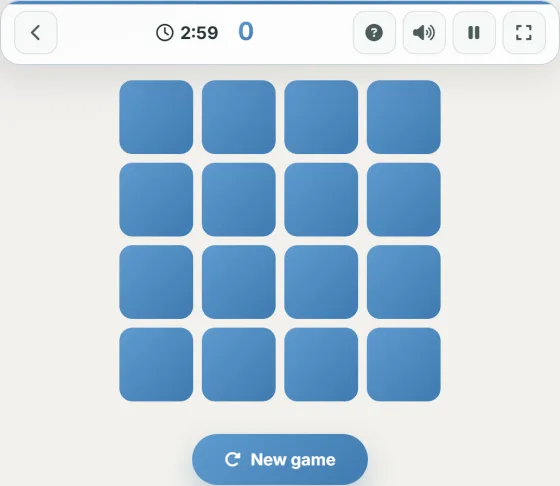 Memory Cards — live gameplay