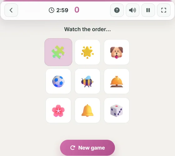 Memory Palace Mini — live gameplay
