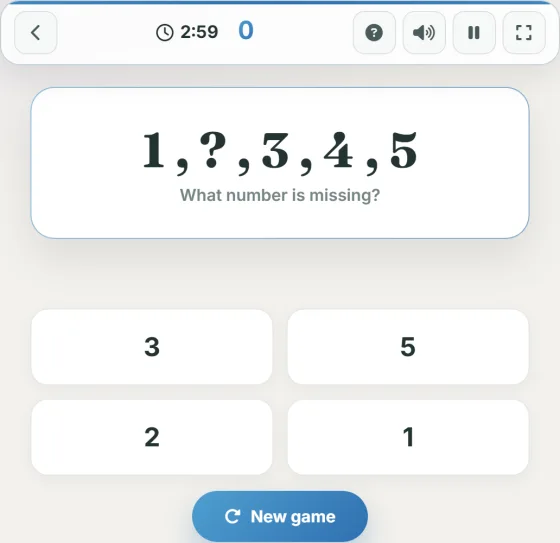 Missing Number — live gameplay