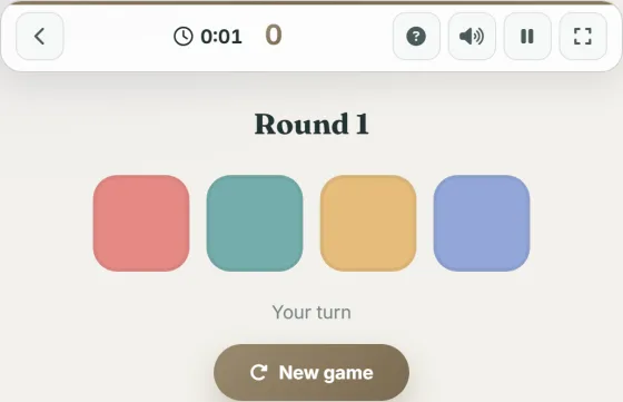 Number Recall — live gameplay