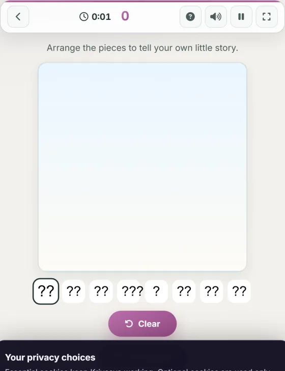 Puzzle Story Builder — live gameplay