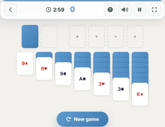 Spider Solitaire — live gameplay