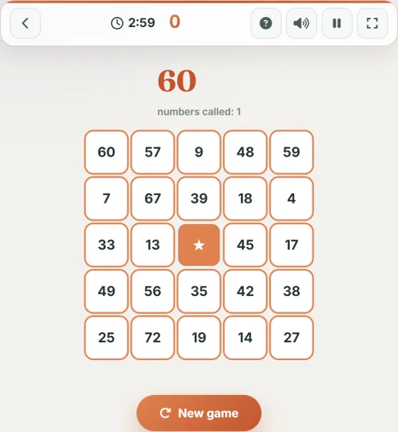 Tambola Number Call — live gameplay