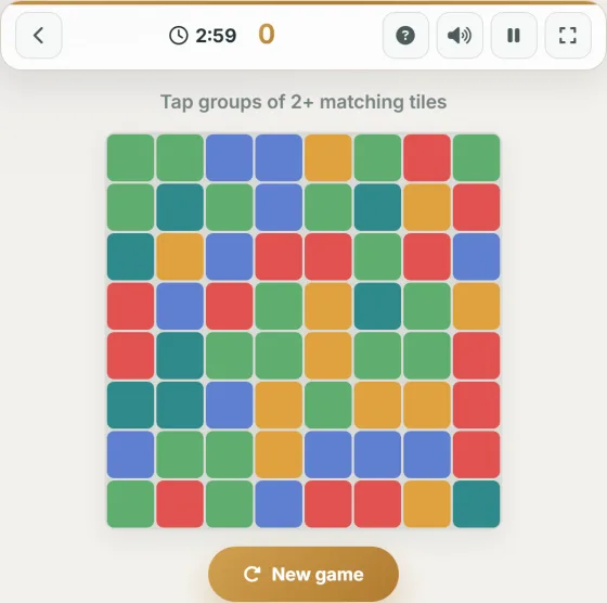 Tile Match — live gameplay
